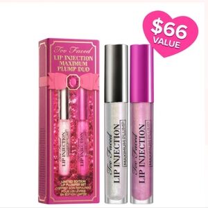 Lip Injection Maximum plump Duo- too faced  2 Color Amethyst Crystal & Diamond